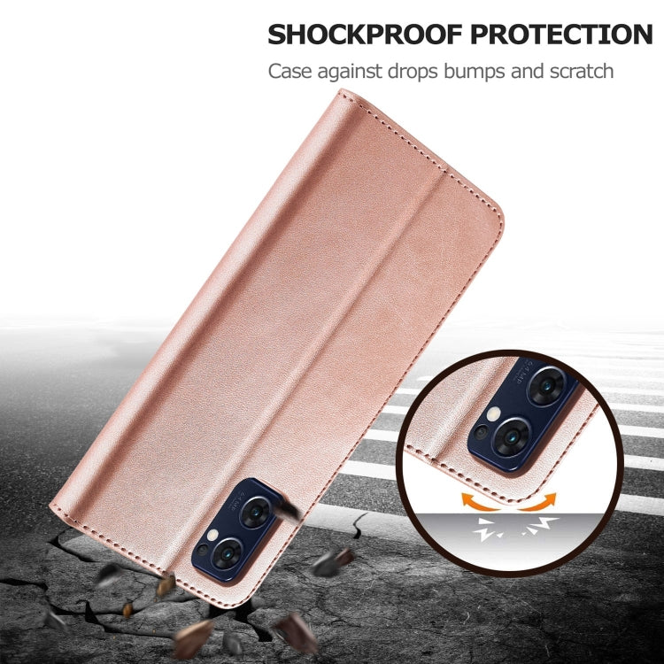 Rose gold leather phone wallet case with reinforced corners and camera cutouts