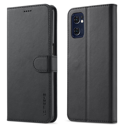 Black calf-texture leather phone wallet case with flip cover and camera cutout