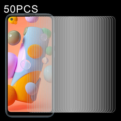 Tempered glass screen protector film set for smartphone, 2.5D non-full screen, 50 pcs