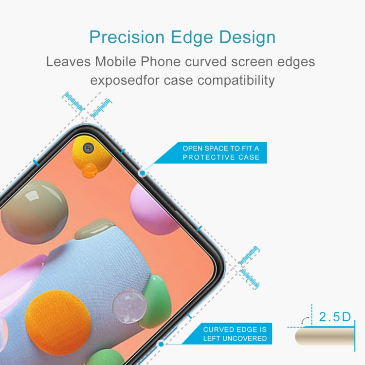 Tempered glass screen protector with 2.5D curved edge design for smartphone