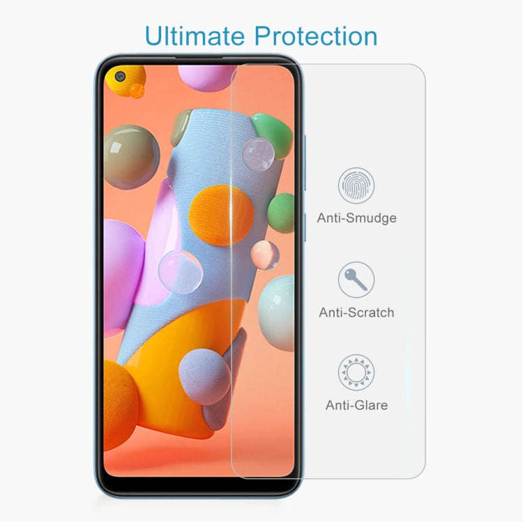 Tempered glass screen protector film for smartphone with anti-smudge, anti-scratch coverage