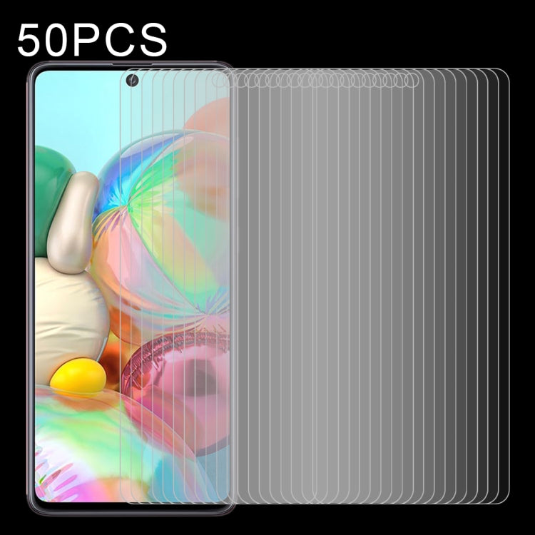 Tempered glass screen protector film set for smartphone, 2.5D non-full screen, 50 pcs