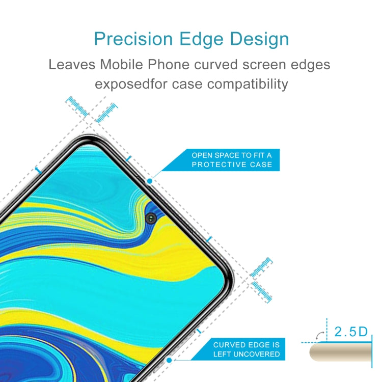 Tempered glass screen protector with precision edge design for curved phone screens