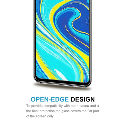 Tempered glass half-screen protector installed on a smartphone with 2.5D curved edges