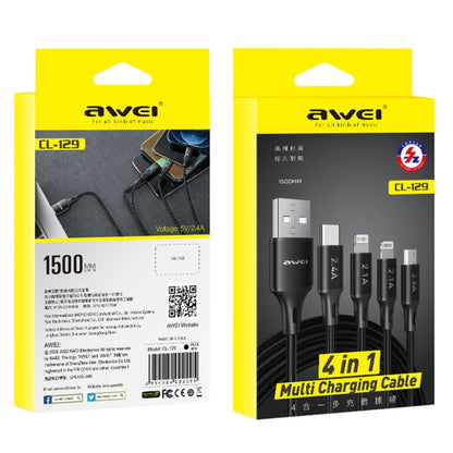 awei CL-129 4-in-1 multi charging cable retail packaging