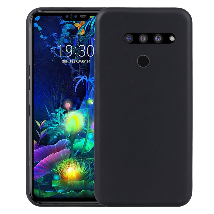 Black TPU phone case for LG V50 ThinQ, with camera and fingerprint cutouts