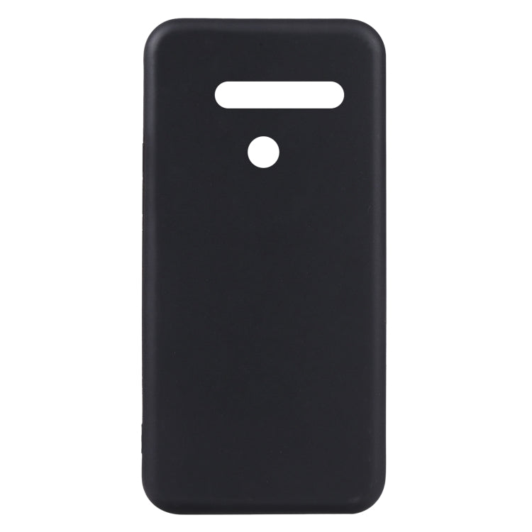Black TPU back phone case for LG V50 ThinQ with top speaker and camera cutouts