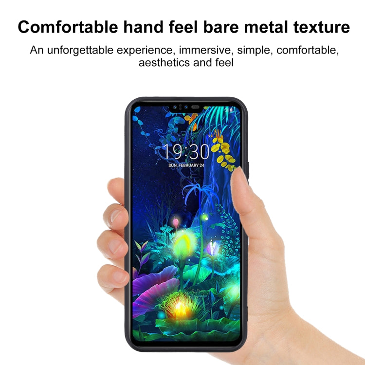 Black TPU phone case on a smartphone, with front cutouts and slim protective edges