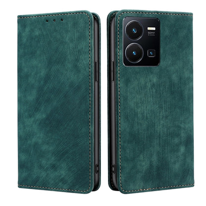 Teal magnetic leather phone case with flip cover, side button cutouts, dual-camera cutout
