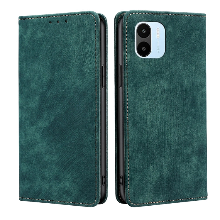 Teal magnetic leather phone case with flip cover, side button cutouts, single-camera cutout