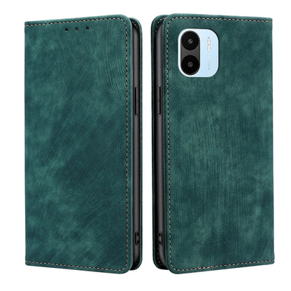 Teal magnetic leather phone case with flip cover, side button cutouts, single-camera cutout