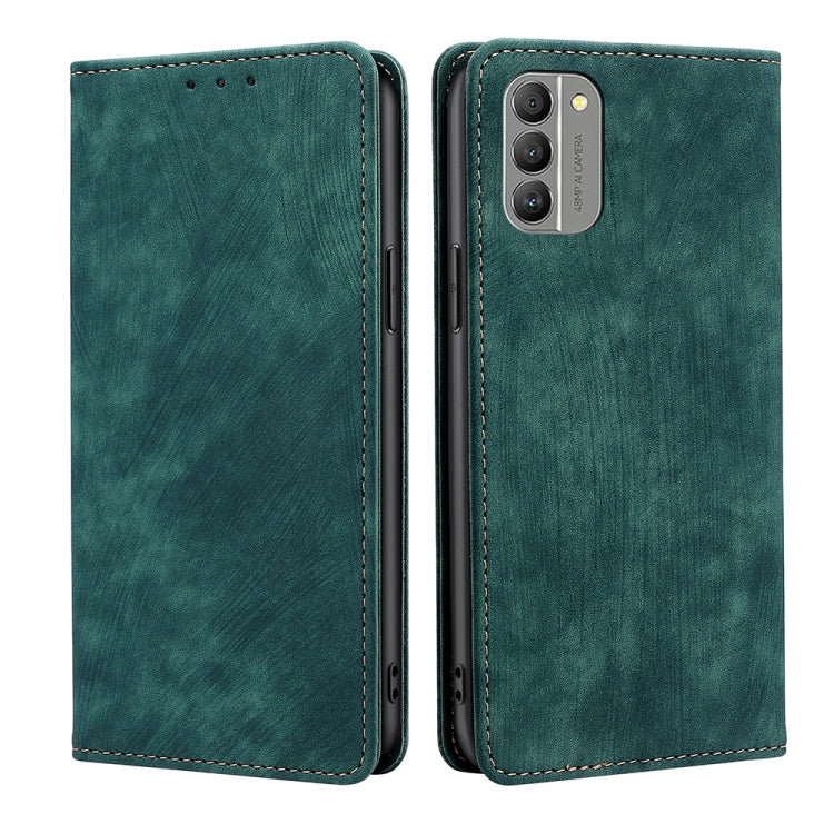Teal magnetic leather phone case with flip cover, side button cutouts, triple-camera cutout