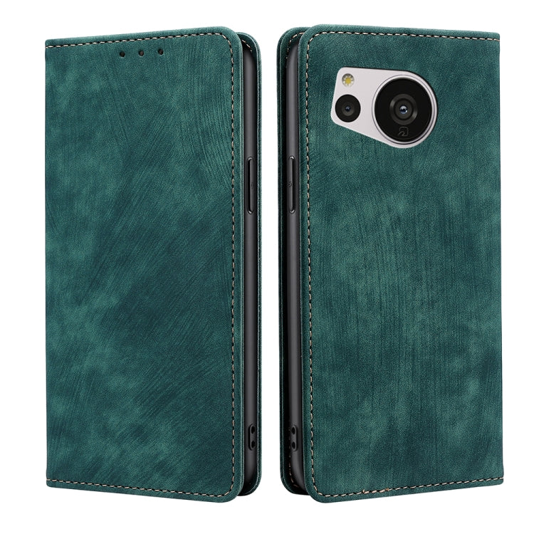Teal magnetic leather phone case with flip cover, side button cutouts, dual-camera cutout