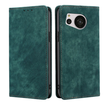 Teal magnetic leather phone case with flip cover, side button cutouts, dual-camera cutout