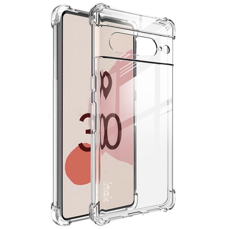 Clear TPU shockproof phone case with raised corners and cutouts for buttons and camera