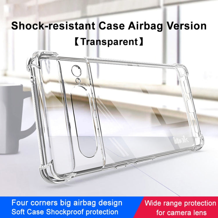 Transparent TPU shockproof phone case with four-corner airbag design and camera cutout