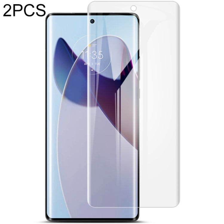 Curved full-screen hydrogel film protector for phone screen, clear, 2-pack