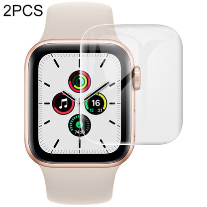 Full-screen hydrogel watch screen protector film, clear, 2-pack, rose watch case