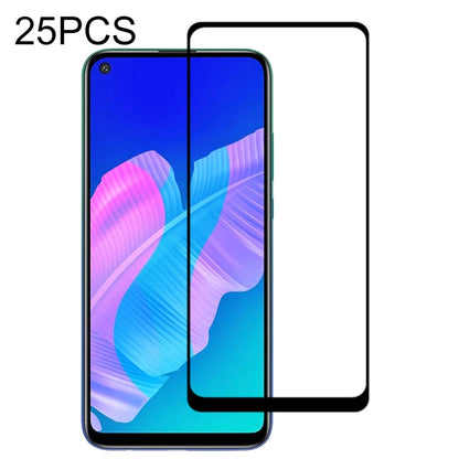 25-pack 2.5D tempered glass screen protector film set aligned with full-screen coverage