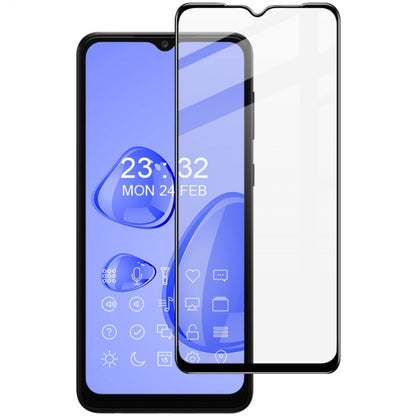 Full-screen tempered glass screen protector film for a smartphone display, clear