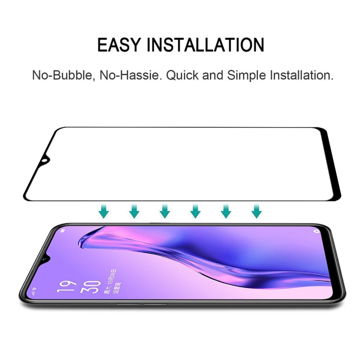 Easy-install tempered glass screen protector for smartphone; bubble-free alignment arrows