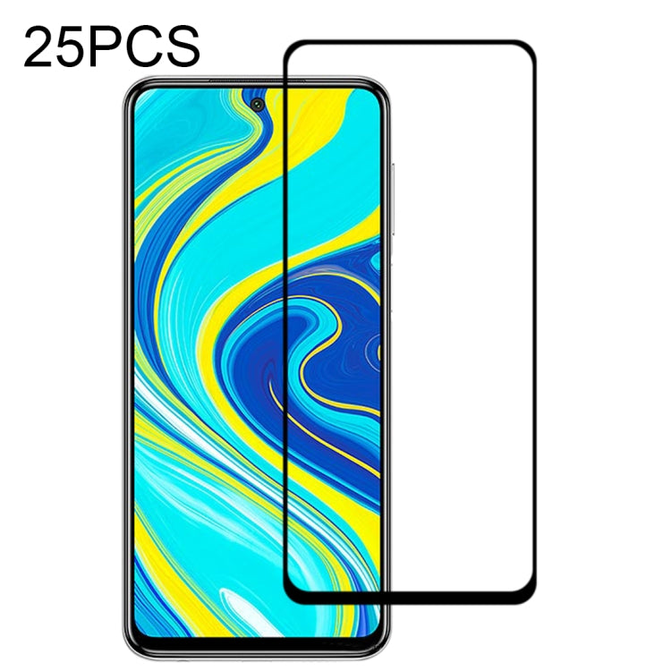25-pack tempered glass screen protector film with full-screen coverage, black border