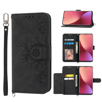 Skin-feel Flowers Embossed Wallet Leather Phone Case, For Xiaomi Redmi Note 11 Pro, For Xiaomi Redmi Note 11 5G, For Xiaomi Redmi Note 11S, For Xiaomi Redmi 10C, For Xiaomi Redmi 10 5G, For Xiaomi 12 Ultra, For Xiaomi 12 / 12X                          ...