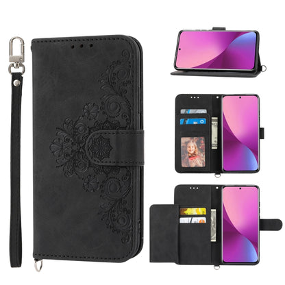 Skin-feel Flowers Embossed Wallet Leather Phone Case, For Xiaomi Redmi Note 11 Pro, For Xiaomi Redmi Note 11 5G, For Xiaomi Redmi Note 11S, For Xiaomi Redmi 10C, For Xiaomi Redmi 10 5G, For Xiaomi 12 Ultra, For Xiaomi 12 / 12X                          ...