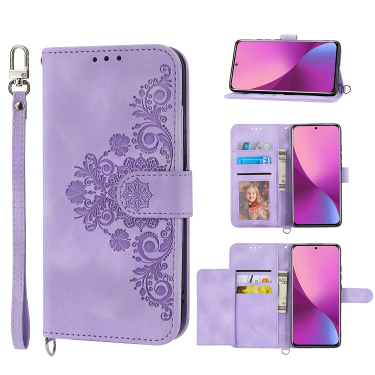 Skin-feel Flowers Embossed Wallet Leather Phone Case, For Xiaomi Redmi Note 11 Pro, For Xiaomi Redmi Note 11 5G, For Xiaomi Redmi Note 11S, For Xiaomi Redmi 10C, For Xiaomi Redmi 10 5G, For Xiaomi 12 Ultra, For Xiaomi 12 / 12X                          ...