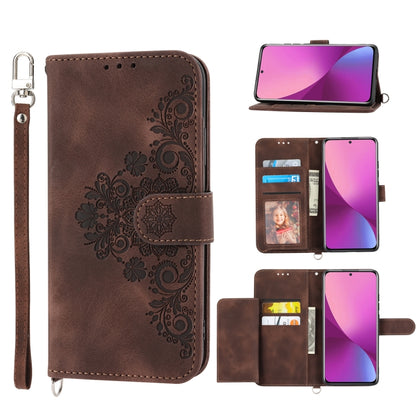 Skin-feel Flowers Embossed Wallet Leather Phone Case, For Xiaomi Redmi Note 11 Pro, For Xiaomi Redmi Note 11 5G, For Xiaomi Redmi Note 11S, For Xiaomi Redmi 10C, For Xiaomi Redmi 10 5G, For Xiaomi 12 Ultra, For Xiaomi 12 / 12X                          ...