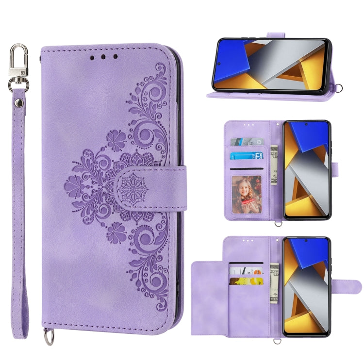 Skin-feel Flowers Embossed Wallet Leather Phone Case, For Xiaomi Redmi Note 11 Pro, For Xiaomi Redmi Note 11 5G, For Xiaomi Redmi Note 11S, For Xiaomi Redmi 10C, For Xiaomi Redmi 10 5G, For Xiaomi 12 Ultra, For Xiaomi 12 / 12X                          ...