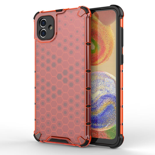Orange shockproof honeycomb phone case with TPU bumper and camera cutouts, for phone model use