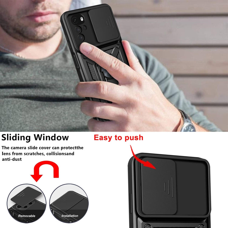 Sliding Camera Cover TPU+PC Phone Case, For Motorola Moto G22
