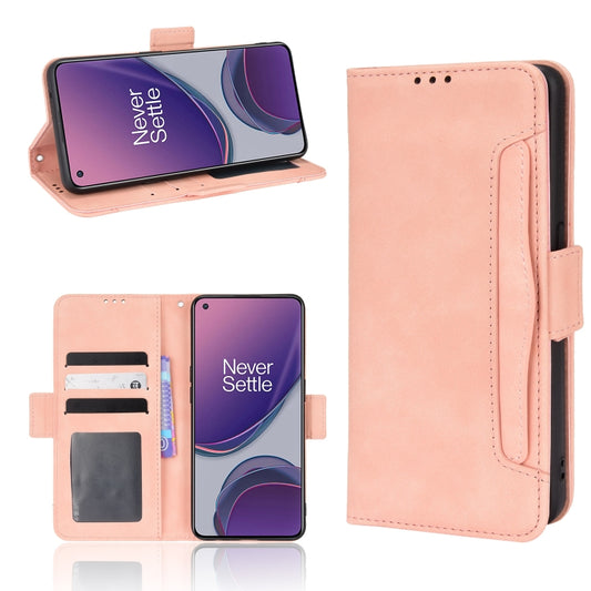 Pink leather folio phone case with card slots and side pocket, protective cover.