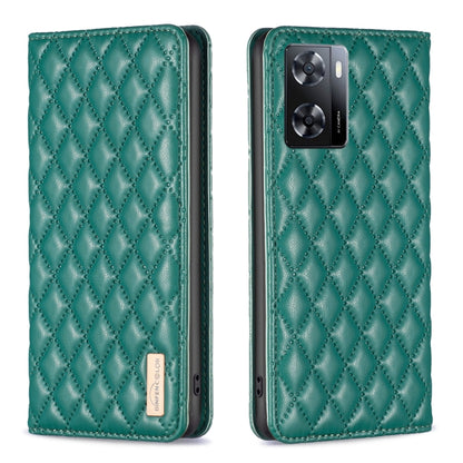 Diamond Lattice Magnetic Leather Flip Phone Case, For OPPO A7, For OPPO A15, For OPPO A16s / A16 / A54s / A55 5G / A54 4G, For OPPO A57 4G, For OPPO A74 4G / F19 4G, For OPPO A74 5G / A93 5G / A54 5G, For OPPO A76 4G / A36 4G / K10 4G / Realme 9i      ...