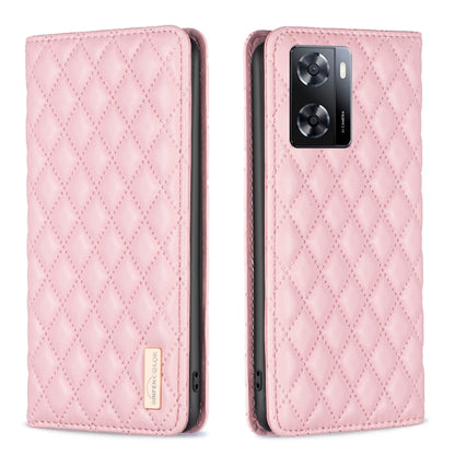 Diamond Lattice Magnetic Leather Flip Phone Case, For OPPO A7, For OPPO A15, For OPPO A16s / A16 / A54s / A55 5G / A54 4G, For OPPO A57 4G, For OPPO A74 4G / F19 4G, For OPPO A74 5G / A93 5G / A54 5G, For OPPO A76 4G / A36 4G / K10 4G / Realme 9i      ...