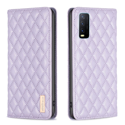 Diamond Lattice Magnetic Leather Flip Phone Case, For vivo Y15s, For vivo Y20, For vivo Y21s / Y21 / Y33s, For vivo Y35 4G / Y22s, For vivo Y51 2020 / Y51a / Y51s