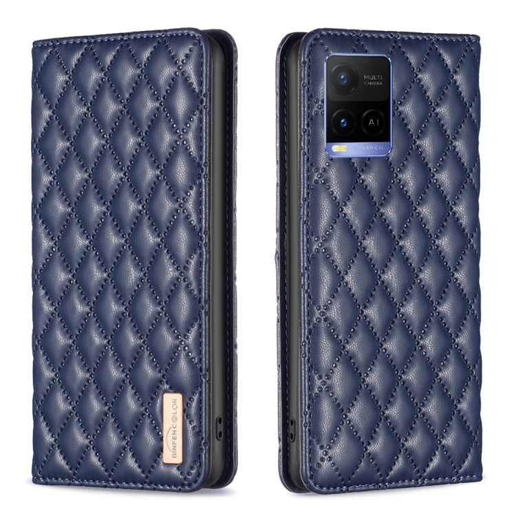 Diamond Lattice Magnetic Leather Flip Phone Case, For vivo Y15s, For vivo Y20, For vivo Y21s / Y21 / Y33s, For vivo Y35 4G / Y22s, For vivo Y51 2020 / Y51a / Y51s