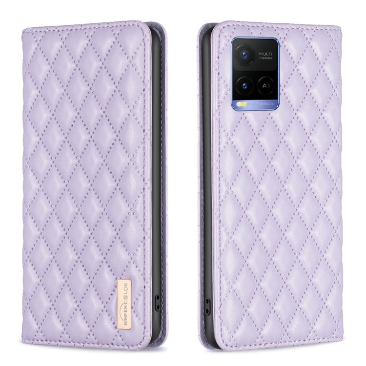 Diamond Lattice Magnetic Leather Flip Phone Case, For vivo Y15s, For vivo Y20, For vivo Y21s / Y21 / Y33s, For vivo Y35 4G / Y22s, For vivo Y51 2020 / Y51a / Y51s