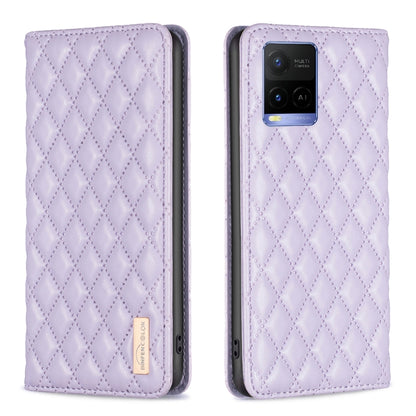 Diamond Lattice Magnetic Leather Flip Phone Case, For vivo Y15s, For vivo Y20, For vivo Y21s / Y21 / Y33s, For vivo Y35 4G / Y22s, For vivo Y51 2020 / Y51a / Y51s