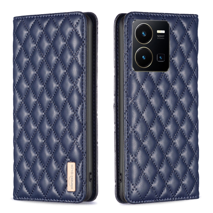 Diamond Lattice Magnetic Leather Flip Phone Case, For vivo Y15s, For vivo Y20, For vivo Y21s / Y21 / Y33s, For vivo Y35 4G / Y22s, For vivo Y51 2020 / Y51a / Y51s