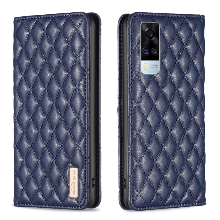 Diamond Lattice Magnetic Leather Flip Phone Case, For vivo Y15s, For vivo Y20, For vivo Y21s / Y21 / Y33s, For vivo Y35 4G / Y22s, For vivo Y51 2020 / Y51a / Y51s