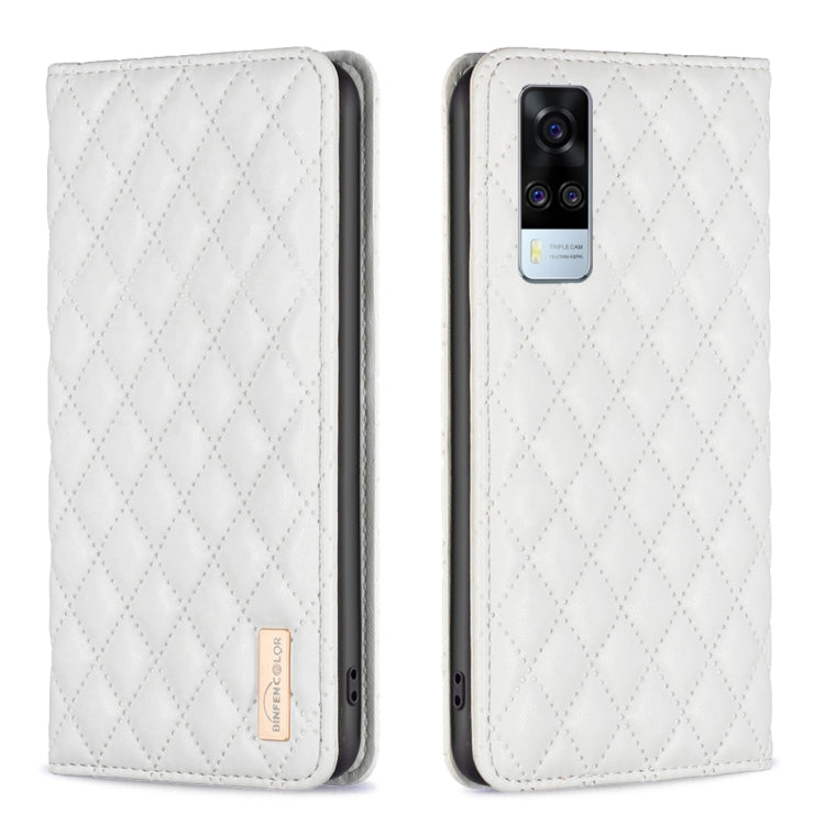 Diamond Lattice Magnetic Leather Flip Phone Case, For vivo Y15s, For vivo Y20, For vivo Y21s / Y21 / Y33s, For vivo Y35 4G / Y22s, For vivo Y51 2020 / Y51a / Y51s
