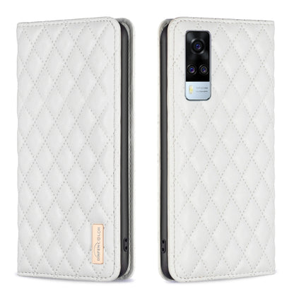 Diamond Lattice Magnetic Leather Flip Phone Case, For vivo Y15s, For vivo Y20, For vivo Y21s / Y21 / Y33s, For vivo Y35 4G / Y22s, For vivo Y51 2020 / Y51a / Y51s