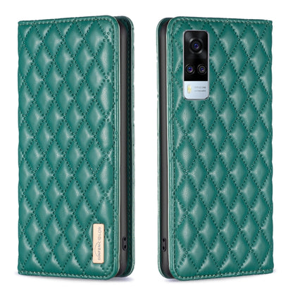 Diamond Lattice Magnetic Leather Flip Phone Case, For vivo Y15s, For vivo Y20, For vivo Y21s / Y21 / Y33s, For vivo Y35 4G / Y22s, For vivo Y51 2020 / Y51a / Y51s