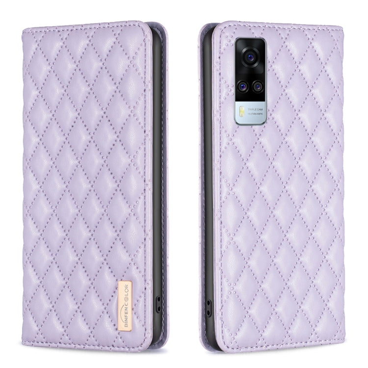 Diamond Lattice Magnetic Leather Flip Phone Case, For vivo Y15s, For vivo Y20, For vivo Y21s / Y21 / Y33s, For vivo Y35 4G / Y22s, For vivo Y51 2020 / Y51a / Y51s