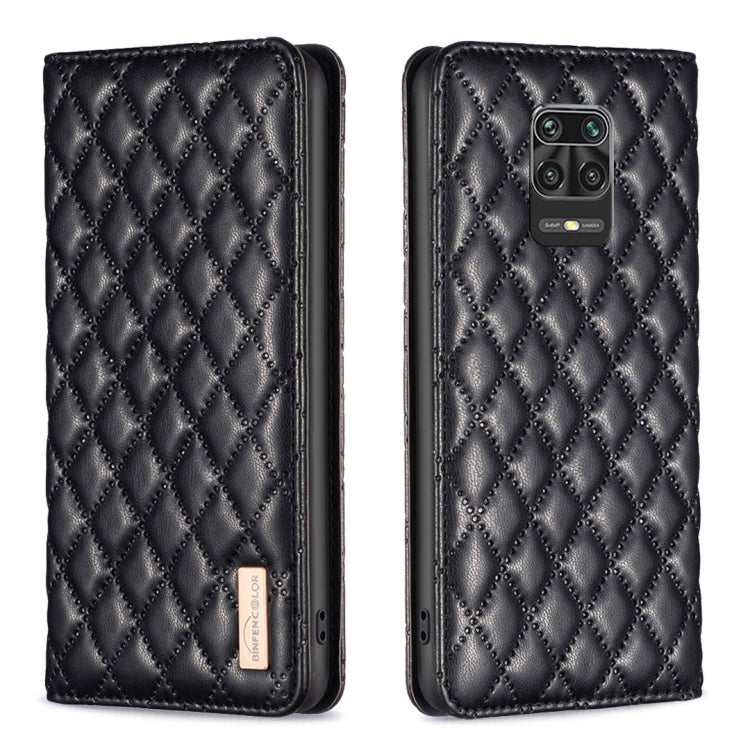 Black diamond lattice magnetic leather flip phone case
