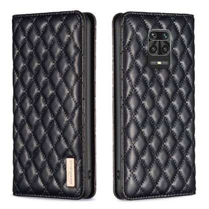 Black diamond lattice magnetic leather flip phone case