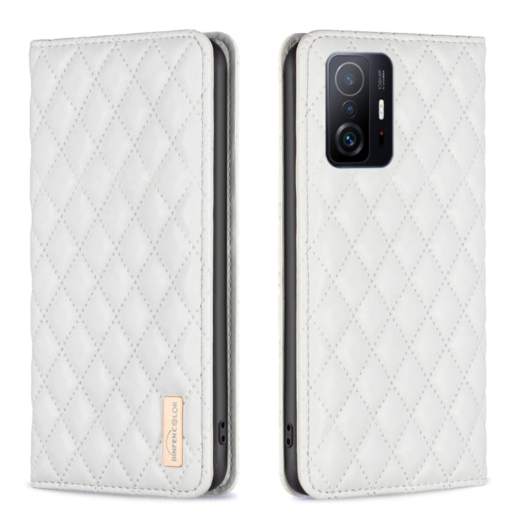 Diamond Lattice Magnetic Leather Flip Phone Case, For Xiaomi 11T / 11T Pro, For Xiaomi 12 Lite, For Xiaomi 12 Pro, For Xiaomi 12T / 12T Pro / Redmi K50 Ultra, For Xiaomi 12, For Xiaomi Poco M3, For Xiaomi Poco M3 Pro, For Xiaomi Poco X3 / X3 NFC