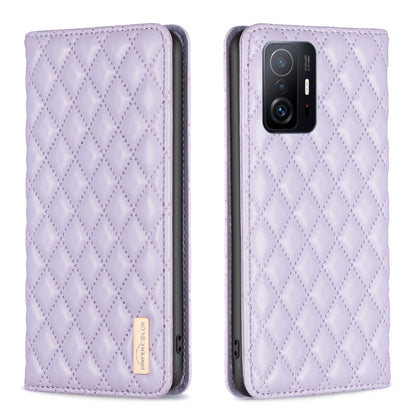 Diamond Lattice Magnetic Leather Flip Phone Case, For Xiaomi 11T / 11T Pro, For Xiaomi 12 Lite, For Xiaomi 12 Pro, For Xiaomi 12T / 12T Pro / Redmi K50 Ultra, For Xiaomi 12, For Xiaomi Poco M3, For Xiaomi Poco M3 Pro, For Xiaomi Poco X3 / X3 NFC